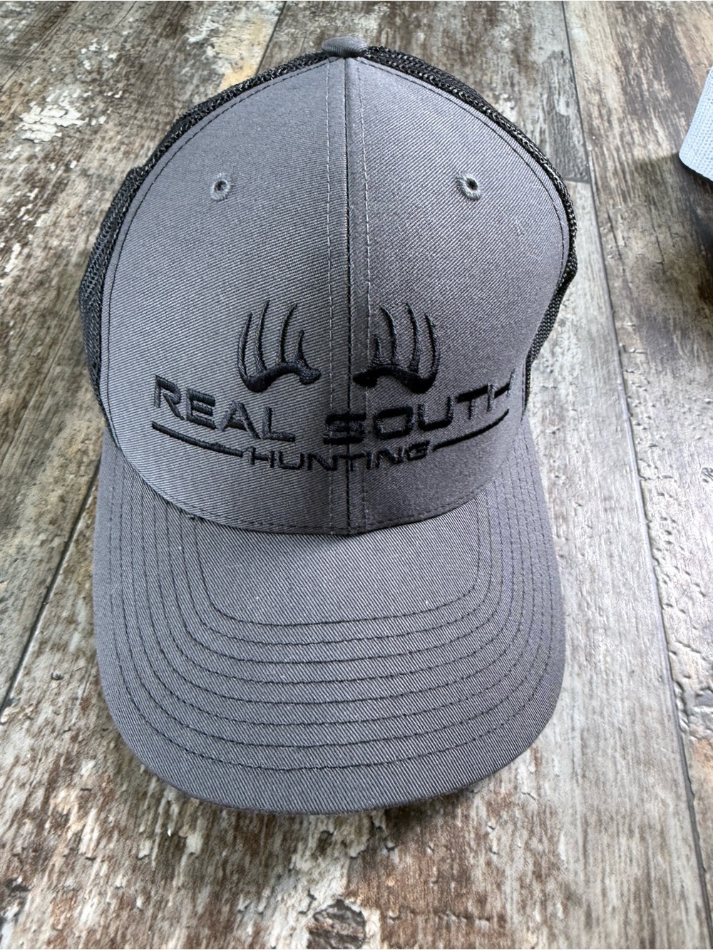 2 for $20 sale: Real South Hunting Gray Mesh Back Trucker Hat